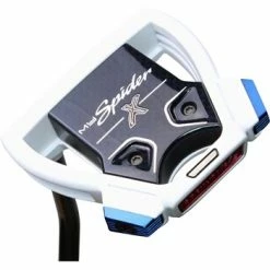 Used TaylorMade MySpider X White/Blue W/ Red Sightline Putter In Bargain Condition -Golf Club Shop taylormade myspider x white blue w red sightline putter 2